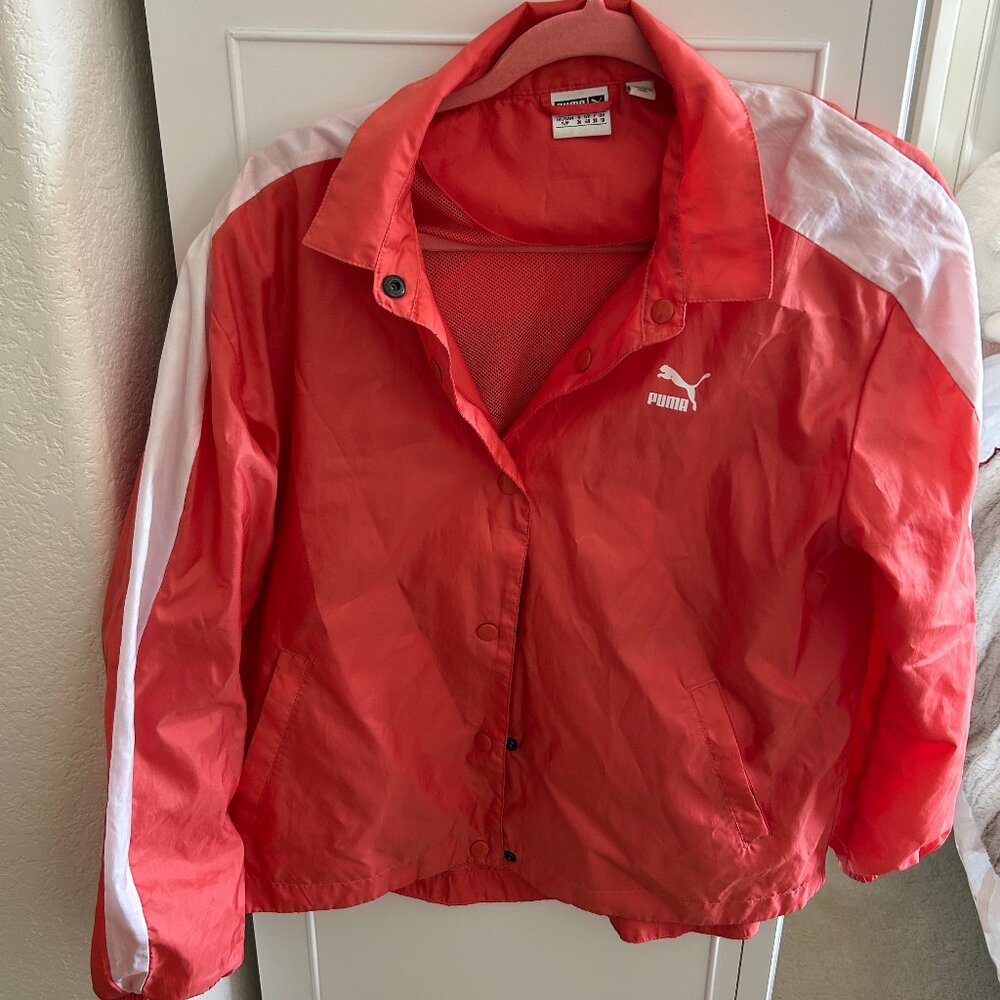 Puma Salmon Button-Up Windbreaker